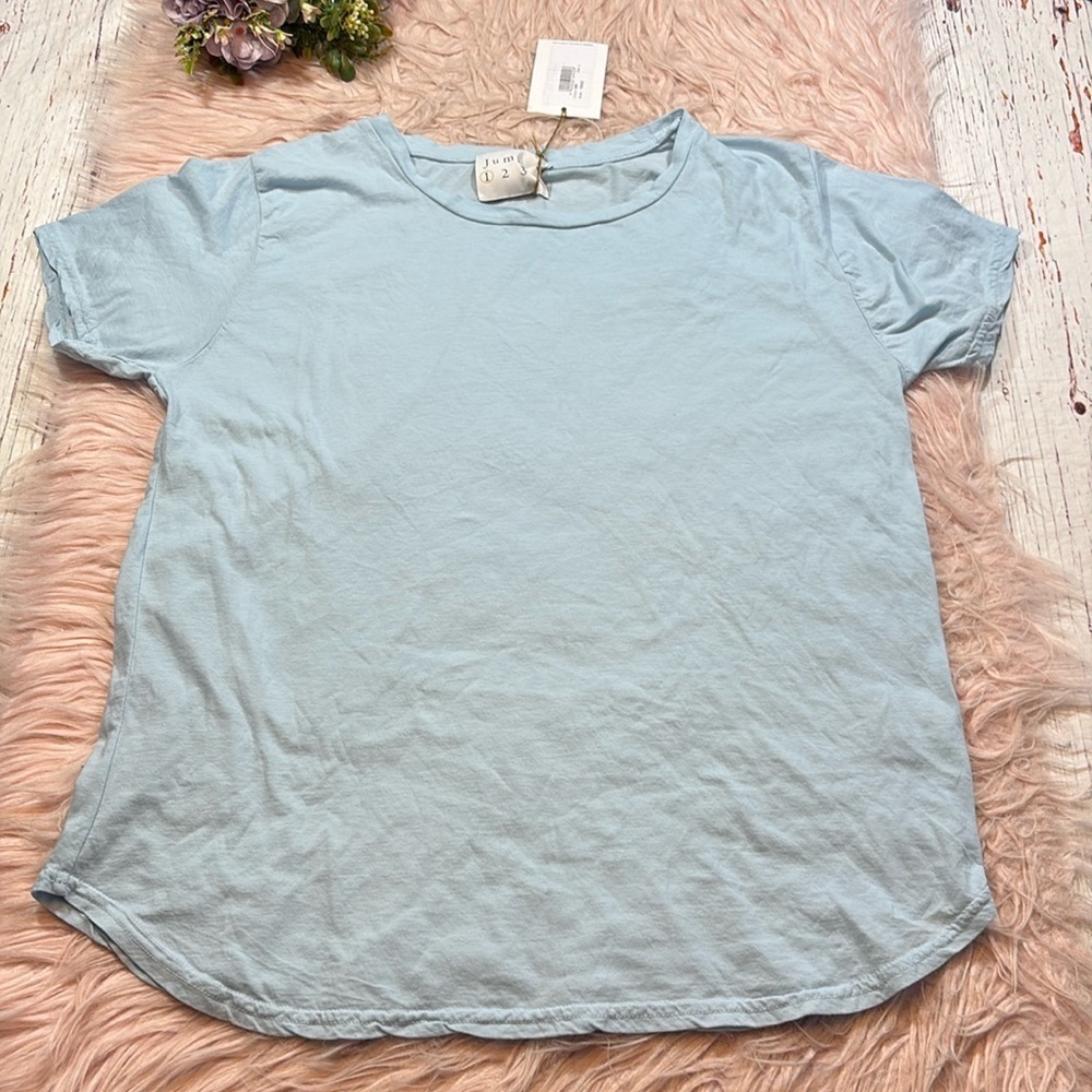 Nwt Jumper 1234 Short Sleeve Crewneck Tee In Sky Sz Xs